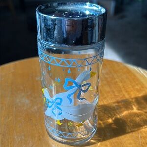 Anchor Hocking Blue Bow Country Geese glass shaker.